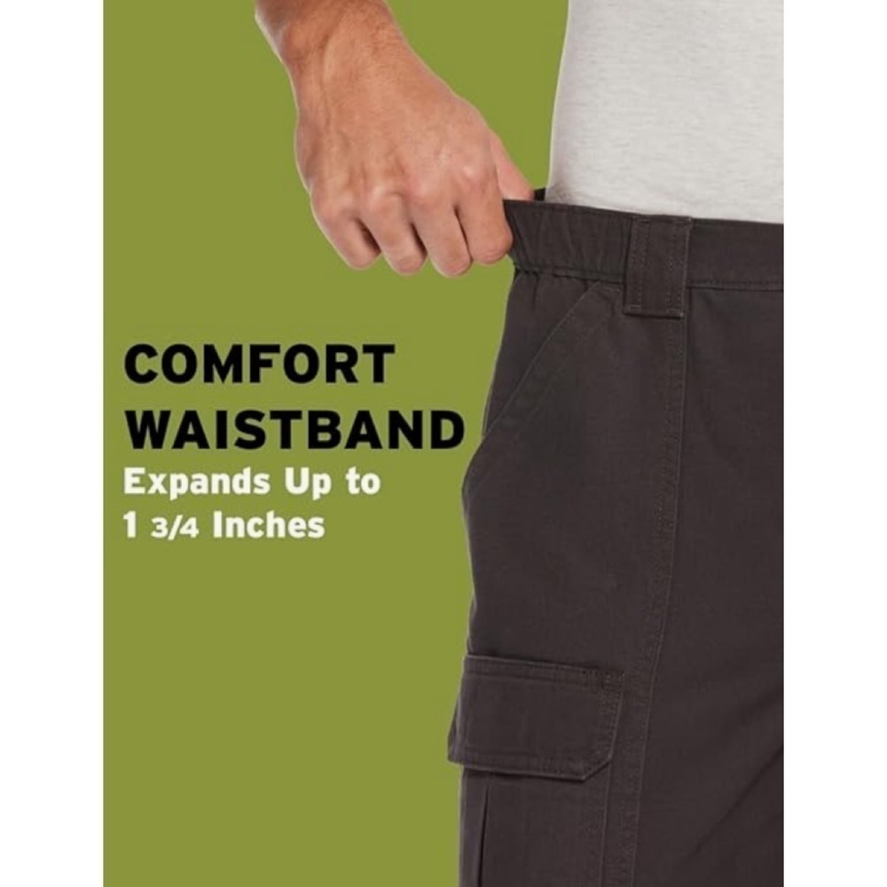 Savane Gray 8” Cargo Hiking Shorts Comfort Waist Tech Pocket Sun Protection 38 - Picture 3 of 11